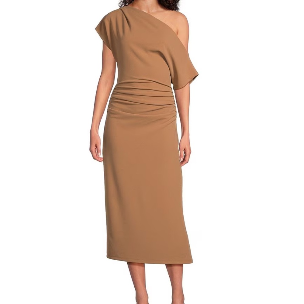 Gibson & Latimer, crepe knit one shoulder dress